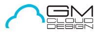 Logo GM Cloud Design, presente en 